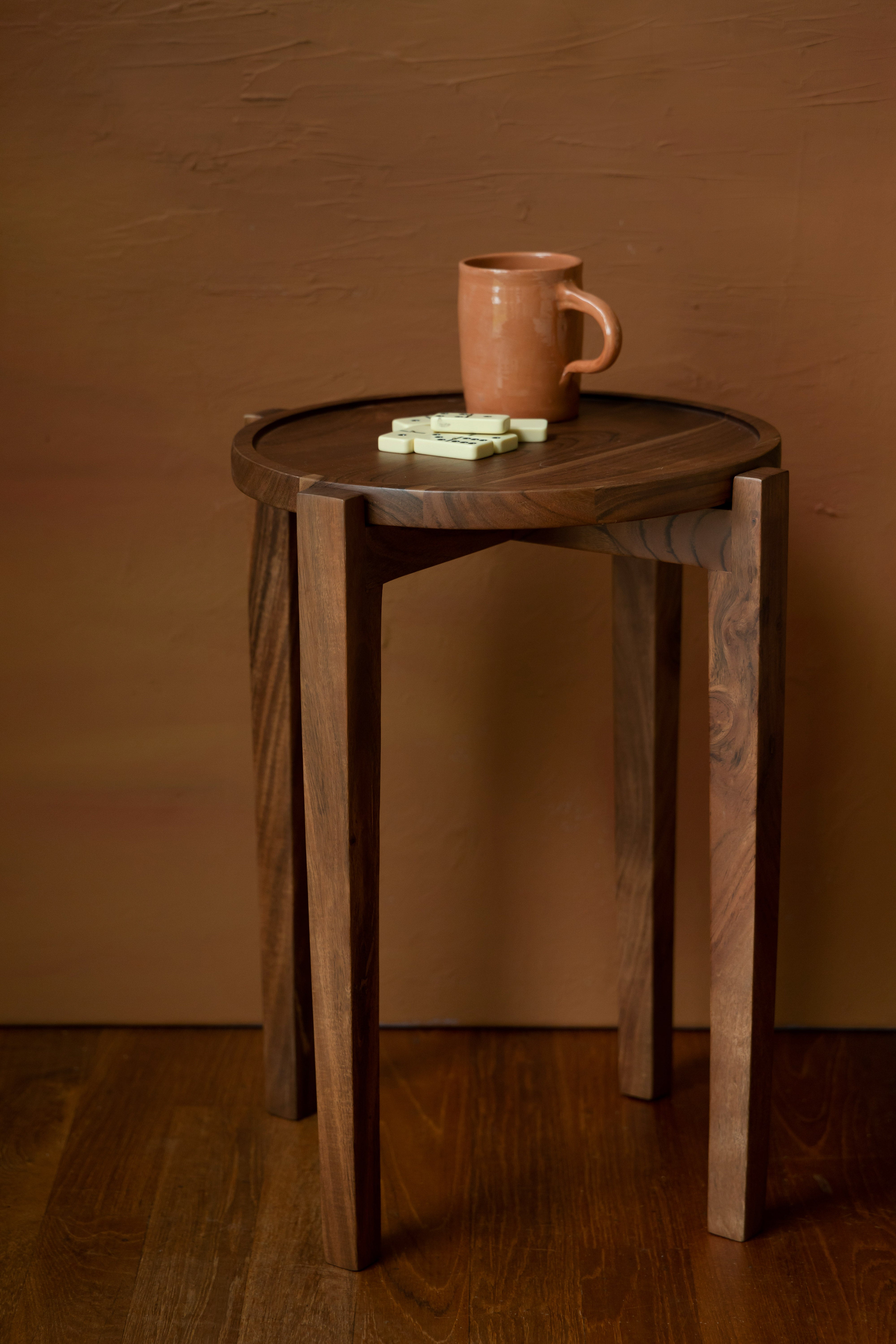Dutchbone Shane Brown Acacia Wood Side Table